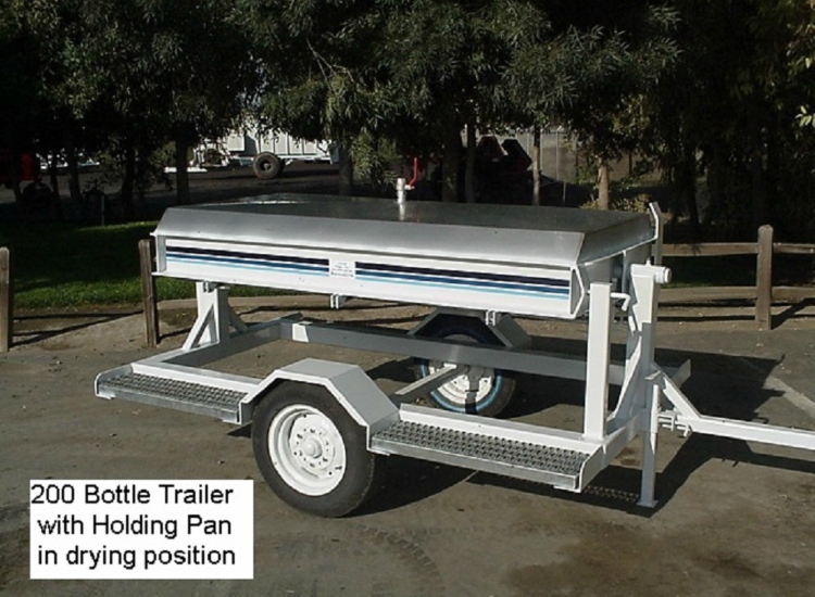 200 Bottle Trailer With and Without hot water holding pan services tulare