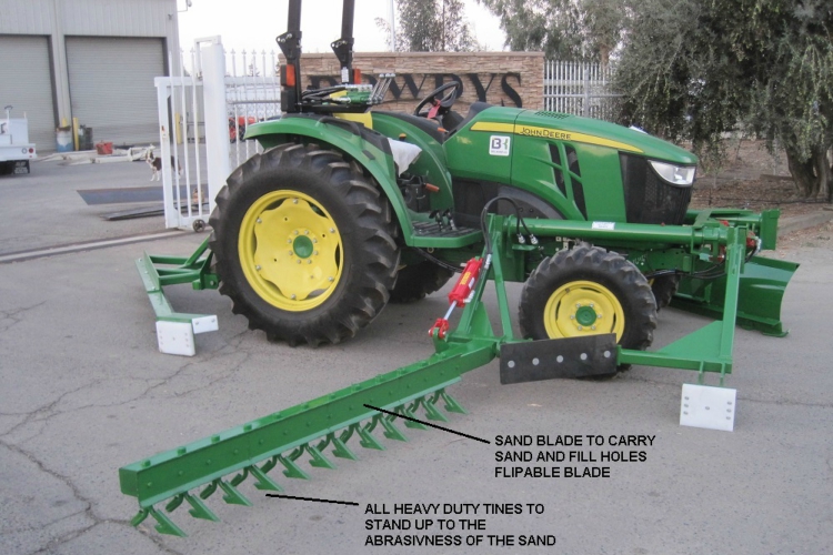 Sand Freestall Rake Tractor Mounted tulare