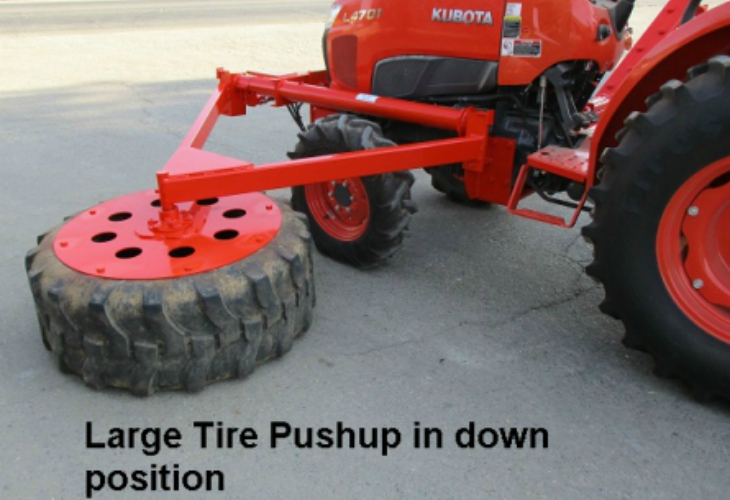 Side Mounted Tractor Tire Pushup tulare