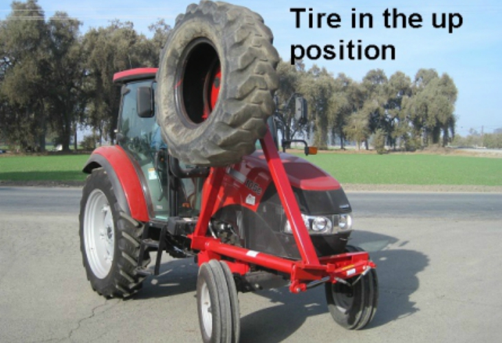 Side Mounted Tractor Tire Pushup services In tulare